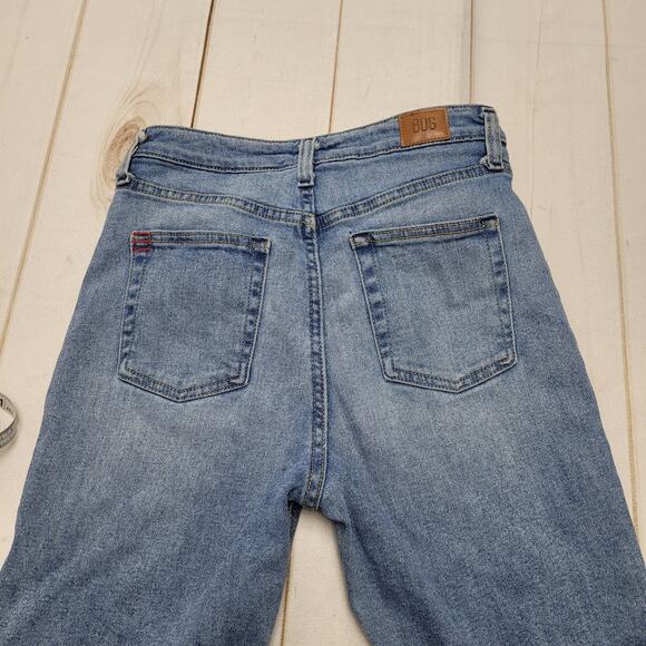 BDG Kick Flare high rise crop jeans raw hem light wash - Picture 9 of 9